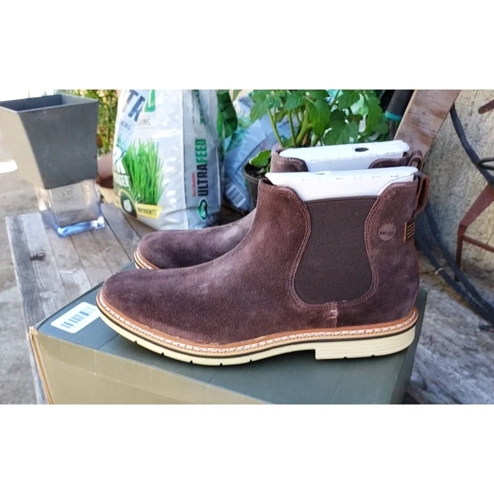 Timberland Boots Men's Size 10 Naples Trail Chelsea Brown‎ Suede Boots $130.00